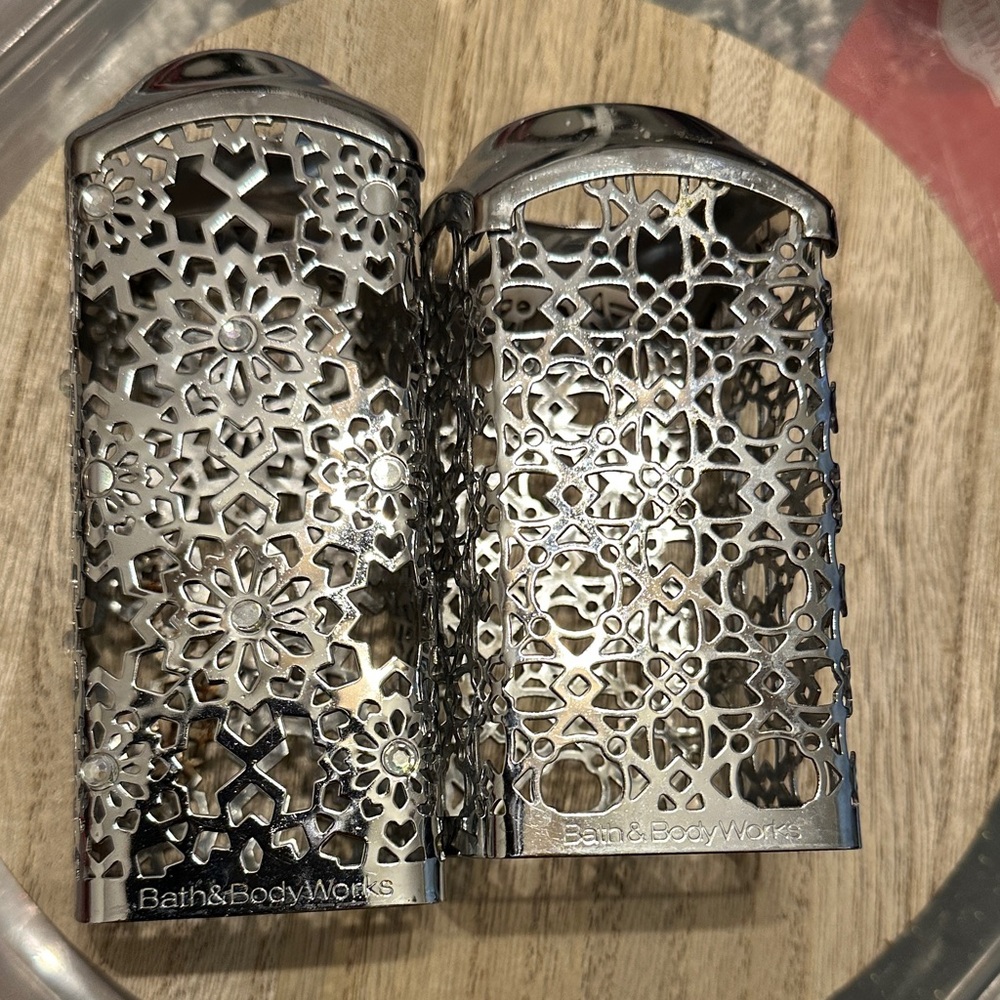 Bath & Body Works Intricate Silver Candle Holders